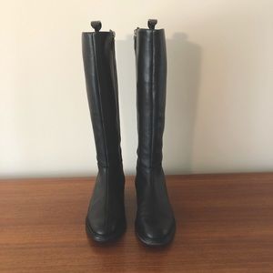Schutz black leather riding style boots 5.5